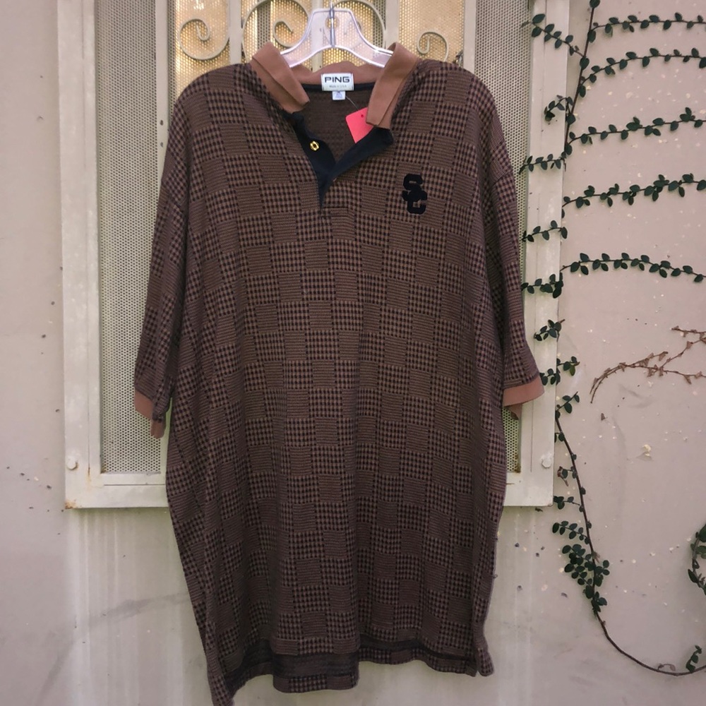 USC plaid polo